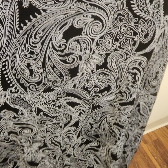 ROBI BEE women's plus size maxi sleeveless shirred neck black and white size XL - Picture 6 of 13